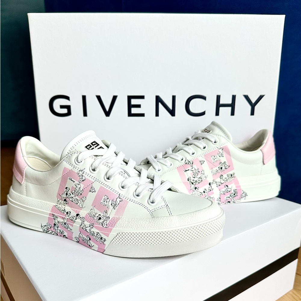 Givenchy x Disney 101 Dalmatians City Sport Sneaker in White/Pink Size 36 US6
